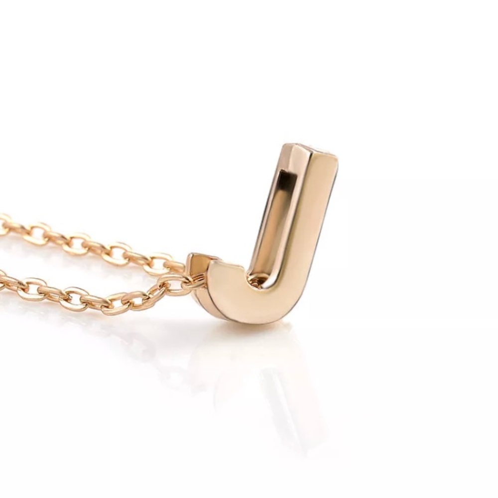 "Zelda" Letter J Monogram Inital Necklace